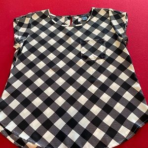 Ann Taylor Small Petite Buffalo Check Blouse